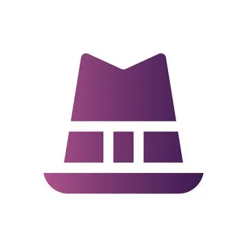 Hat Flat Gradient icon Illustrazione stock