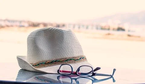 Hat with glasses Stock Photos