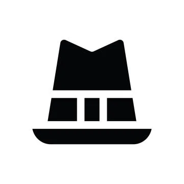 Hat Glyph icon Stock Illustration