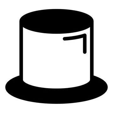 Hat glyph icon vector illustration isolated on white background Illustration