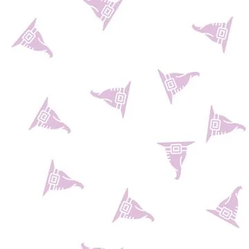Hat halloween glyph seamless pattern Stock Illustration