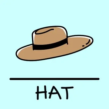 Hat hand-drawn style. 스톡 일러스트