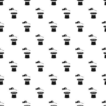 Hat with hand pattern seamless vector Illustrazione stock