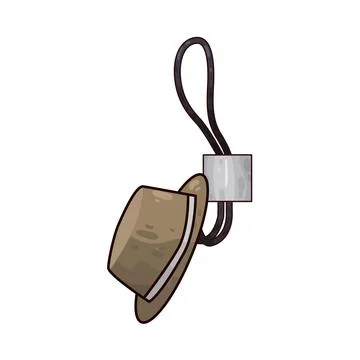 Hat hanging on a hook illustration Stock Illustration