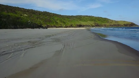Hat Head Beach Drone shot in 4K Crowdy Bay National Park Stock-Footage 83186781