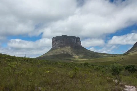 The Hat hill (Morro do Chapeu), Chapada Diamantina National Park, Bahia, Brazil. Stock Photos