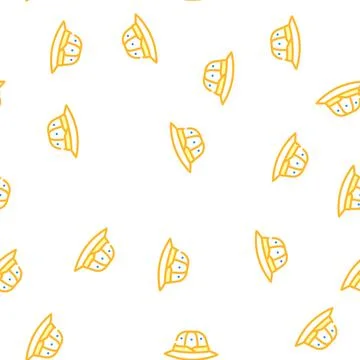 Hat hunter vector seamless pattern Illustrazione stock
