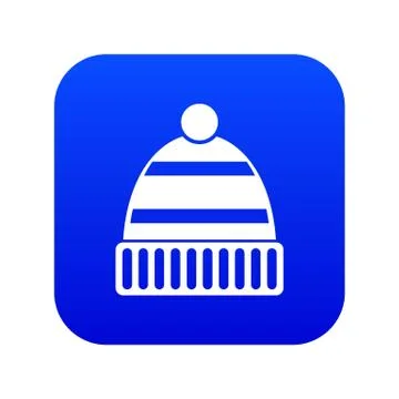 Hat icon digital blue Illustrazione stock