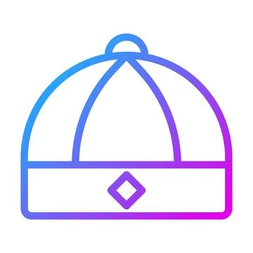 Hat icon gradient purple style chinese new year illustration vector perfect. Ilustración de archivo