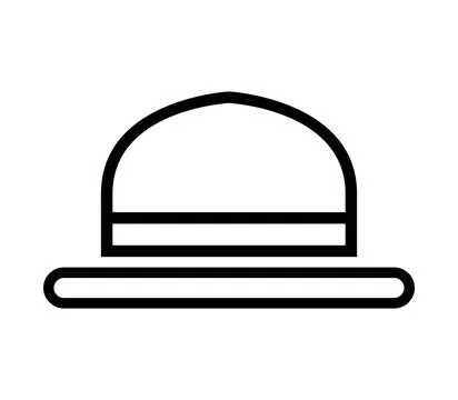 Hat icon illustrated on white background hat icon illustrated on white bac... Stock Photos