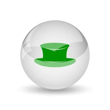 Hat icon. Internet button on white background.. Illustrazione stock