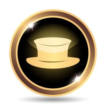 Hat icon. Internet button on white background.. Stock Illustration