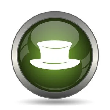 Hat icon. Internet button on white background. . Illustrazione stock