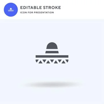 Hat icon vector, filled flat sign, solid pictogram isolated on white, logo il イラスト素材