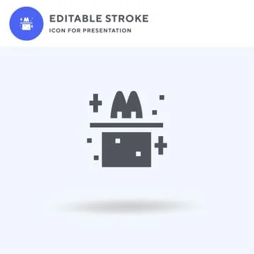 Hat icon vector, filled flat sign, solid pictogram isolated on white, logo il Stock Illustration