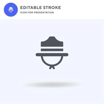 Hat icon vector, filled flat sign, solid pictogram isolated on white, logo il イラスト素材