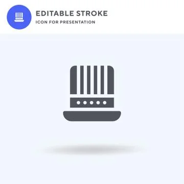 Hat icon vector, filled flat sign, solid pictogram isolated on white, logo il Stock Illustration