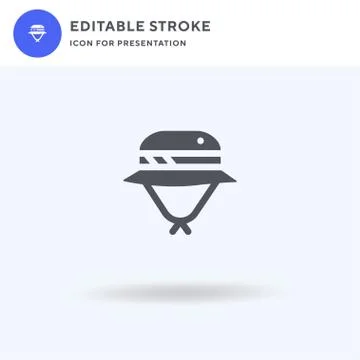 Hat icon vector, filled flat sign, solid pictogram isolated on white, logo il Stock Illustration