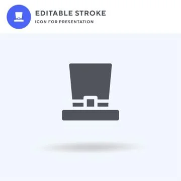 Hat icon vector, filled flat sign, solid pictogram isolated on white, logo il 스톡 일러스트