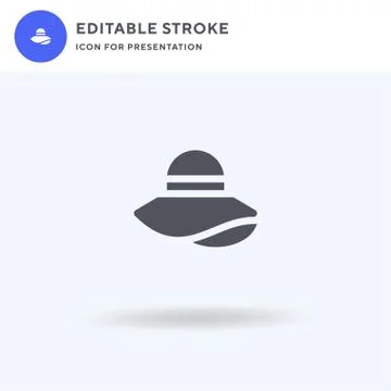 Hat icon vector, filled flat sign, solid pictogram isolated on white, logo il Stock Illustration