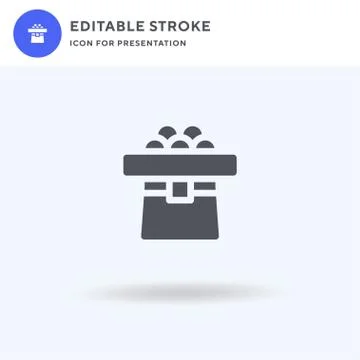 Hat icon vector, filled flat sign, solid pictogram isolated on white, logo il Illustrazione stock