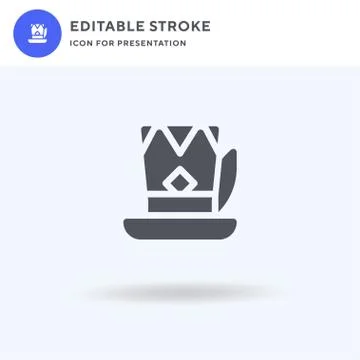 Hat icon vector, filled flat sign, solid pictogram isolated on white, logo il Stock Illustration