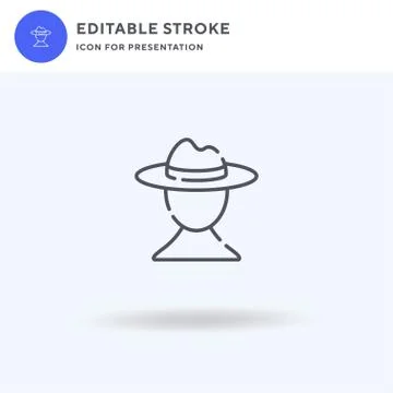 Hat icon vector, filled flat sign, solid pictogram isolated on white, logo Stock Illustration