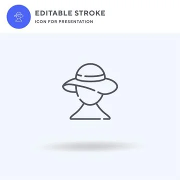 Hat icon vector, filled flat sign, solid pictogram isolated on white, logo Stock Illustration