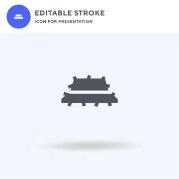 Hat icon vector, filled flat sign, solid pictogram isolated on white, logo Stock Illustration