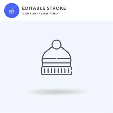 Hat icon vector, filled flat sign, solid pictogram isolated on white, logo イラスト素材