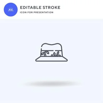 Hat icon vector, filled flat sign, solid pictogram isolated on white, logo イラスト素材