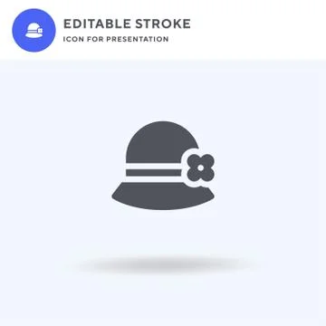 Hat icon vector, filled flat sign, solid pictogram isolated on white, logo 스톡 일러스트