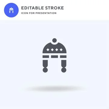 Hat icon vector, filled flat sign, solid pictogram isolated on white, logo 스톡 일러스트