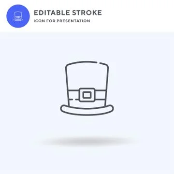 Hat icon vector, filled flat sign, solid pictogram isolated on white, logo Stock Illustration