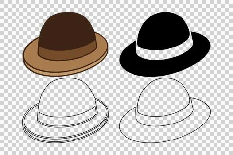 Hat icon vector illustration isolated on a white background, cowboy hat, hat 스톡 일러스트