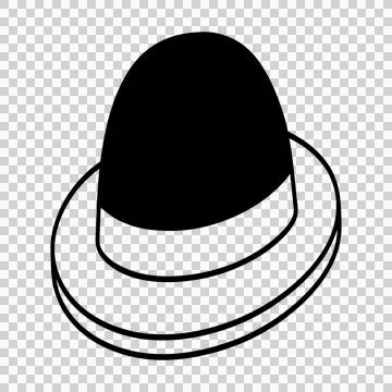 Hat icon vector illustration isolated on a white background, cowboy hat Stock Illustration