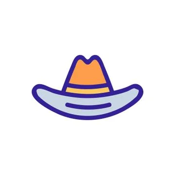 Hat icon vector. Isolated contour symbol illustration 库存插图