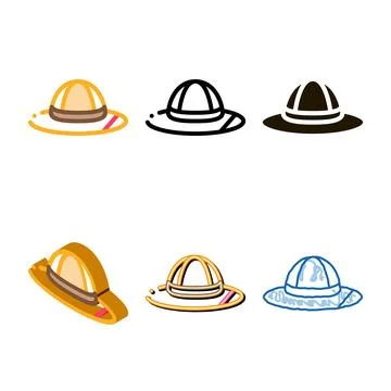 Hat icon vector modern outline Stock Illustration
