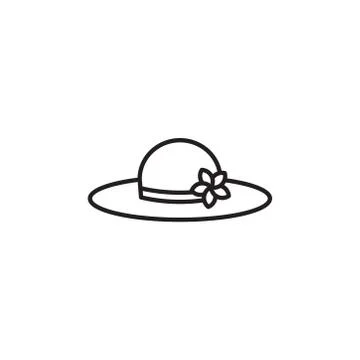 Hat icon vector on white background Stock Illustration