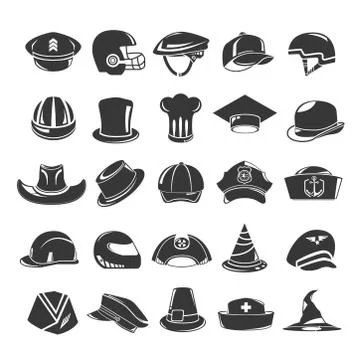 Hat icons Stock Illustration