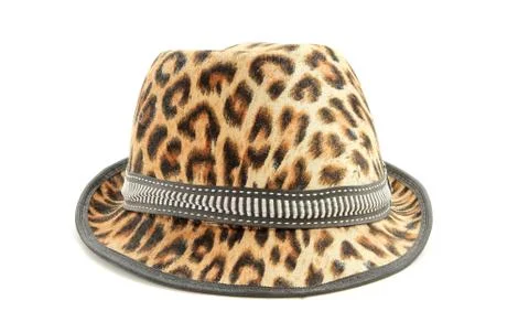 Hat, leopard pattern Foto stock