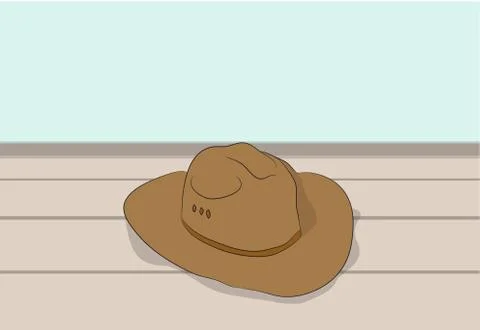 Hat lies on the floor vector Stock Illustration