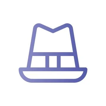 Hat Line Gradient icon Stock Illustration