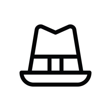 Hat line icon Stock Illustration