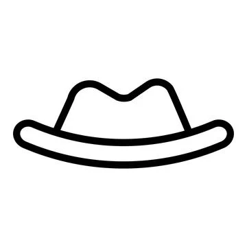 Hat line icon isolated on white background. Black flat thin icon on modern .. Stock Illustration