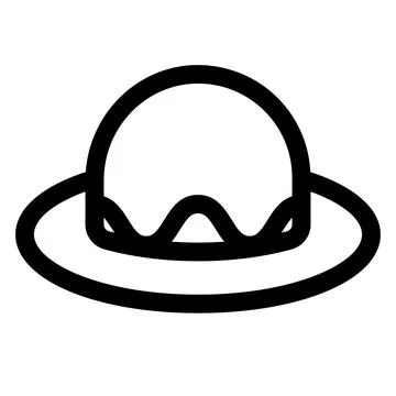 Hat line icon vector illustration isolated on white background Stock Illustration