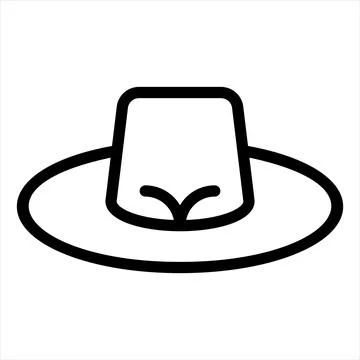 Hat line icon vector illustration isolated on white background Stock Illustration