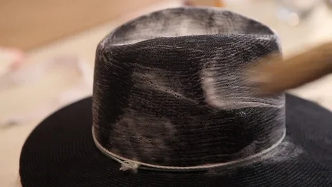 Hat-maker in works Stock Footage 81971924