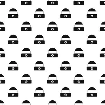 Hat with marijuana leaf pattern, simple style Illustrazione stock