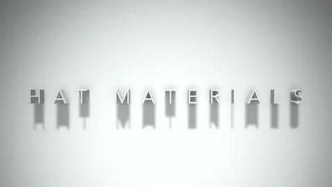 Hat materials 3D title animation white text on a white background Stock Footage 300618622